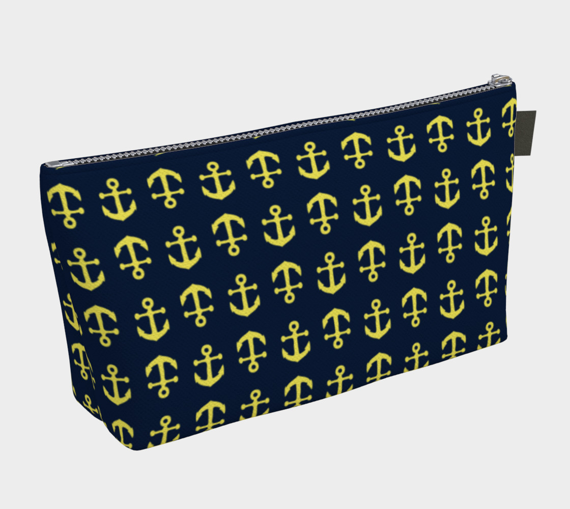 Anchor Toss - Yellow on Navy preview #2