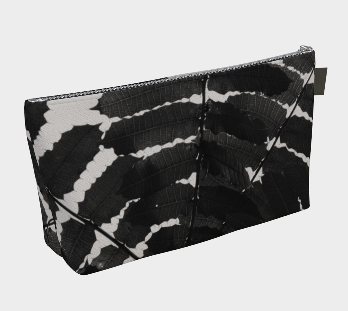 Black and White Leaf Makeup Bag preview #2