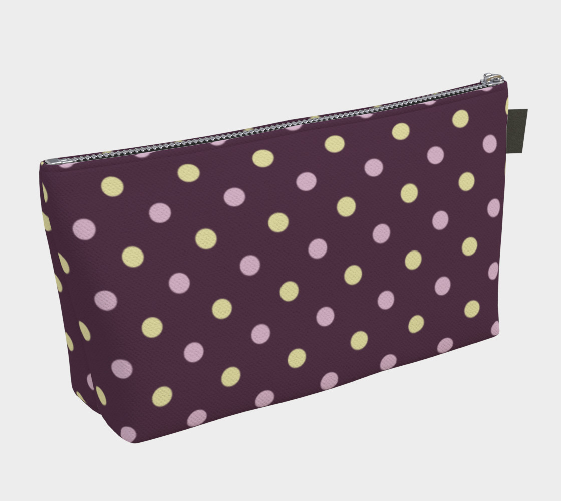 Purple Polka Dots Makeup Bag preview #2