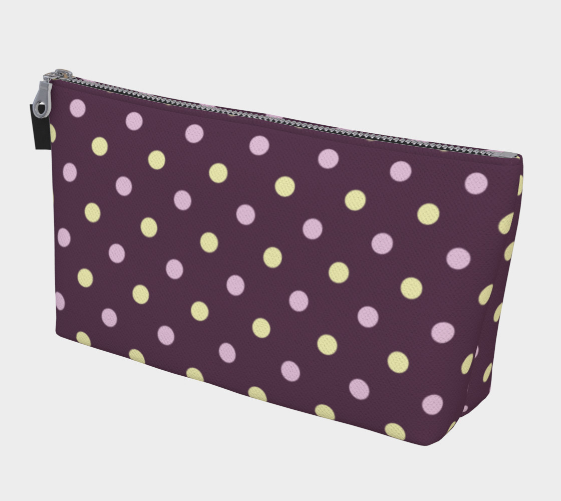 Purple Polka Dots Makeup Bag preview #1