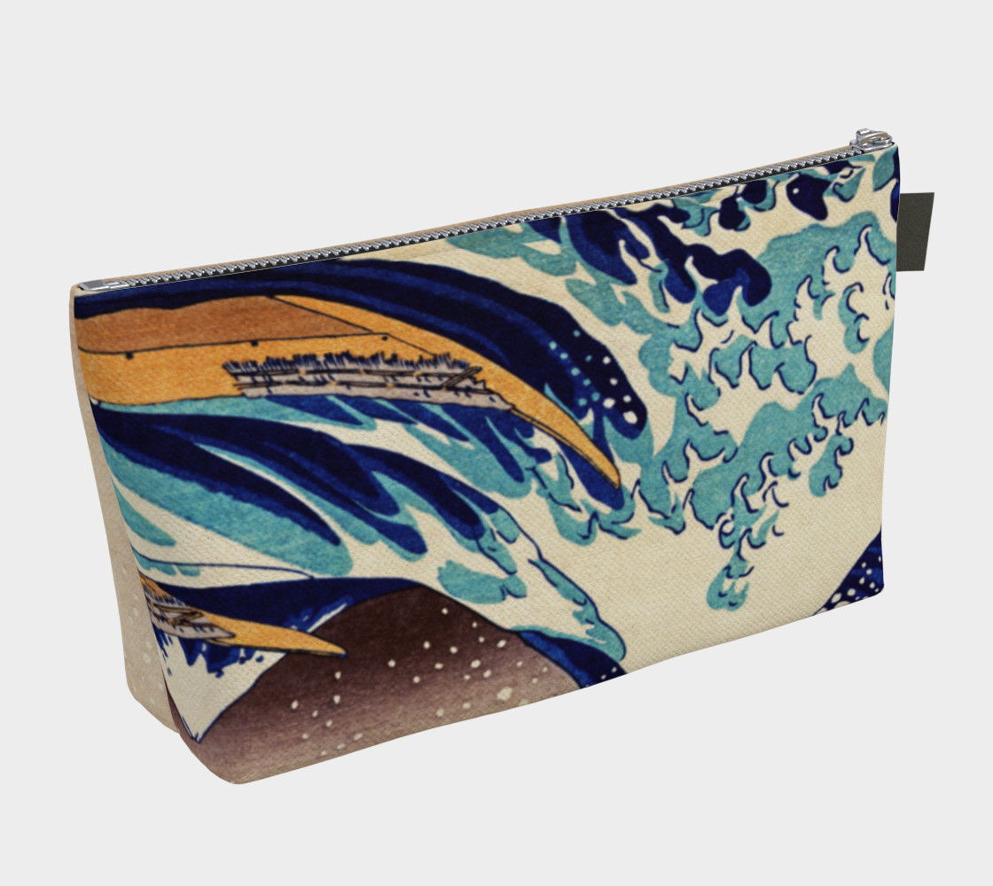 Katsushika Hokusai The Great Wave Off Kanagawa Makeup Bag thumbnail #3