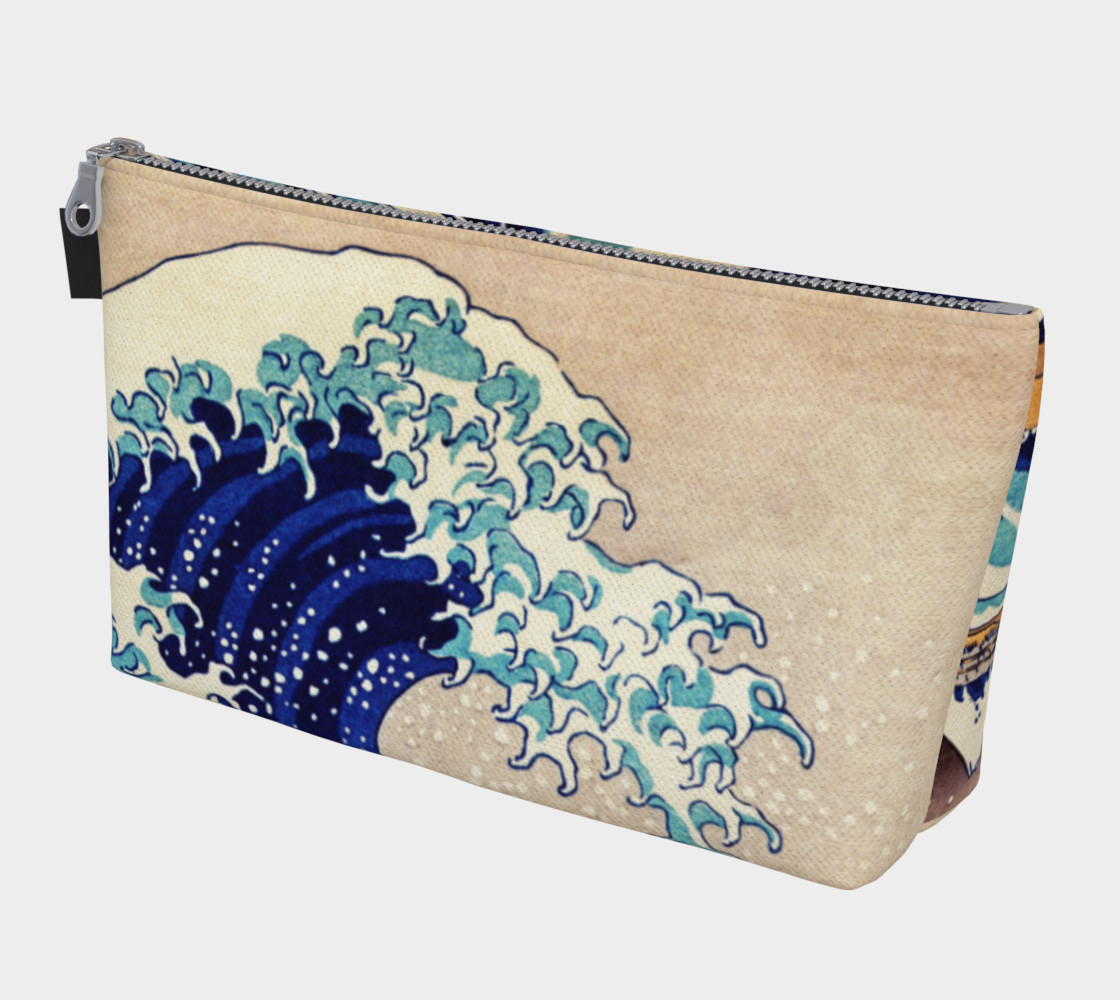 Katsushika Hokusai The Great Wave Off Kanagawa Makeup Bag 3D preview