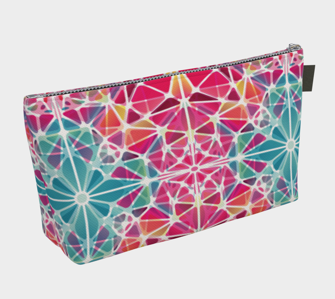 Pink and Blue Kaleidoscope Makeup Bag preview #2