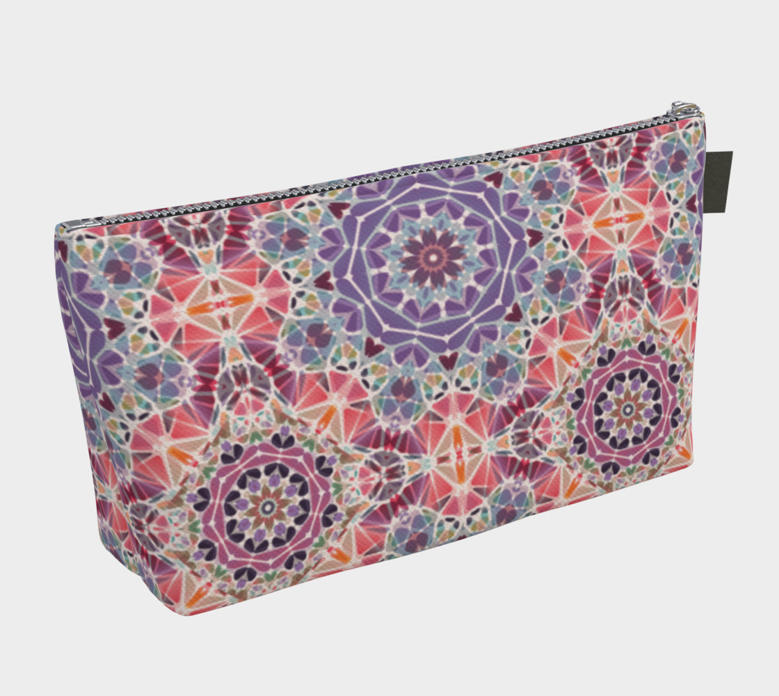 Purple and Pink Kaleidoscope Makeup Bag preview #2