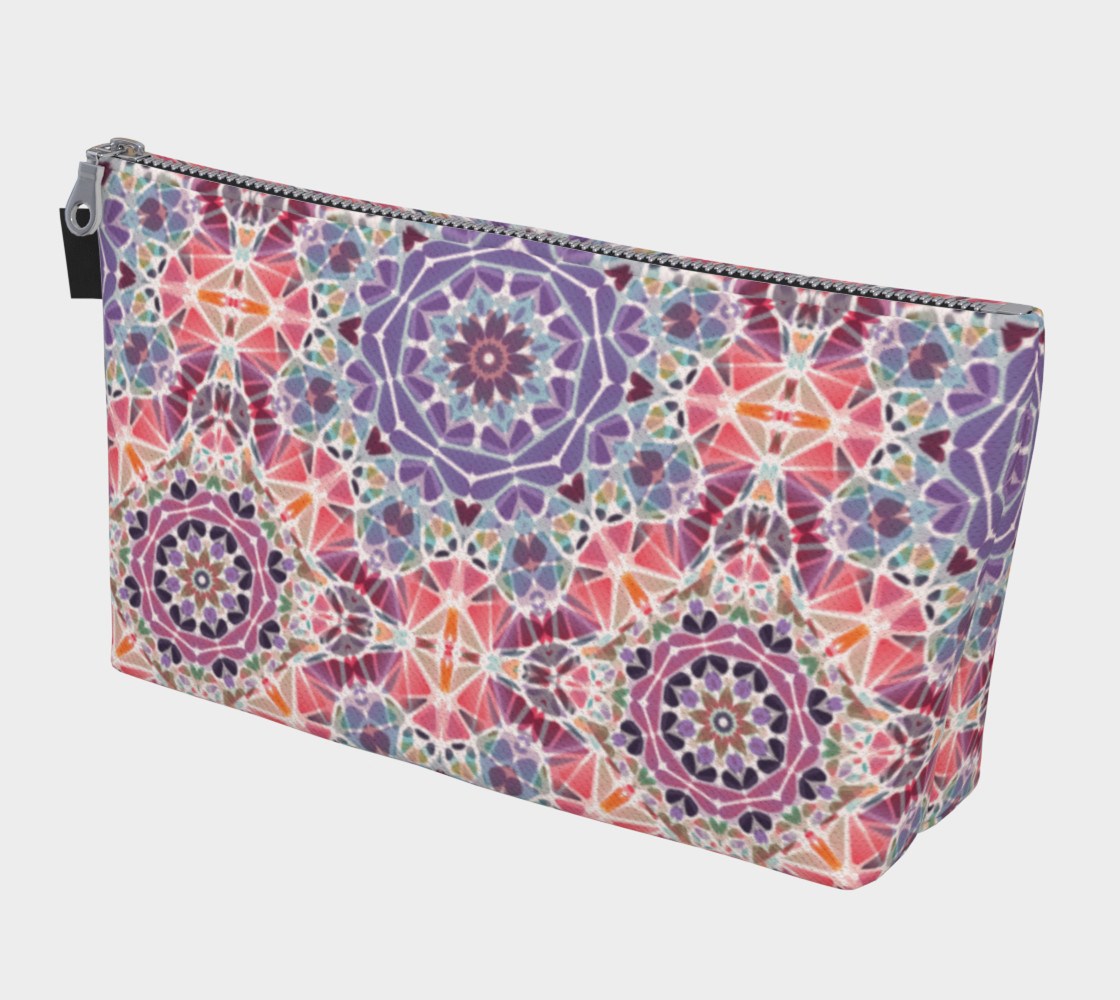 Purple and Pink Kaleidoscope Makeup Bag preview #1