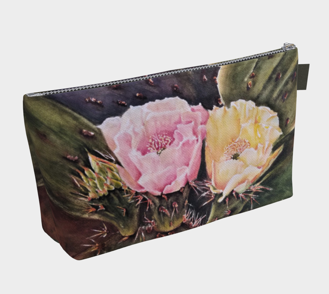 YELLOW & PINK CACTUS FLOWERS in WATERCOLOR preview #2