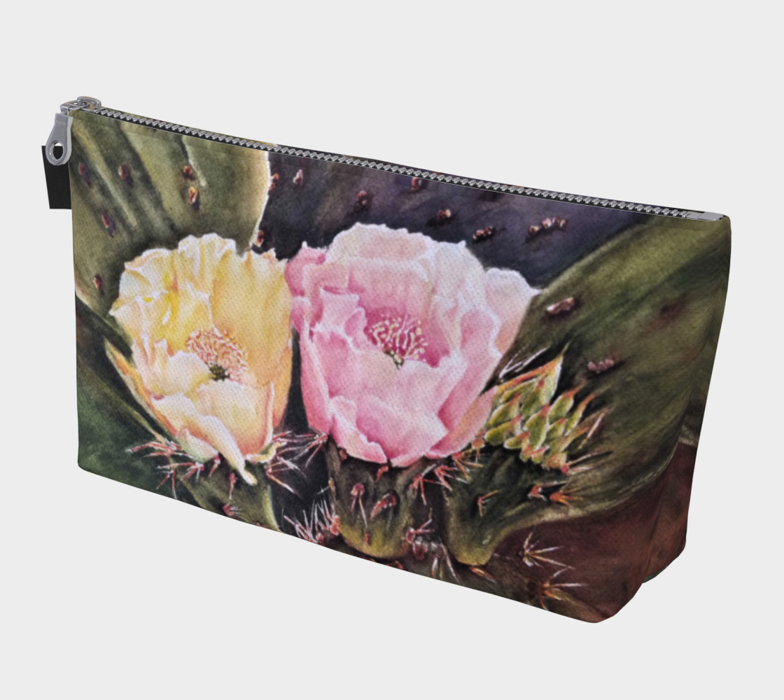 YELLOW & PINK CACTUS FLOWERS in WATERCOLOR preview #1