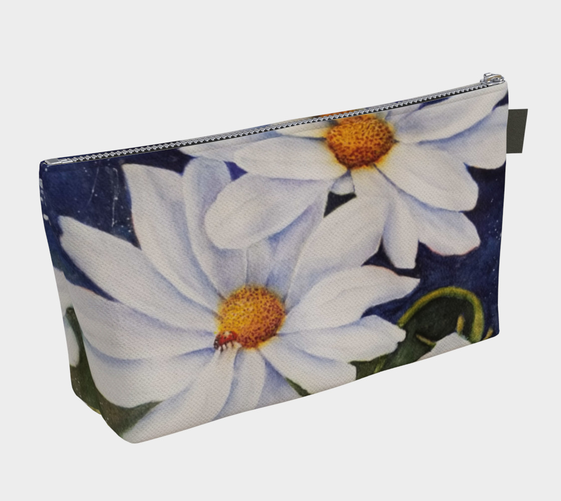 DAISIES with LADY BUG in WATERCOLOR preview #2