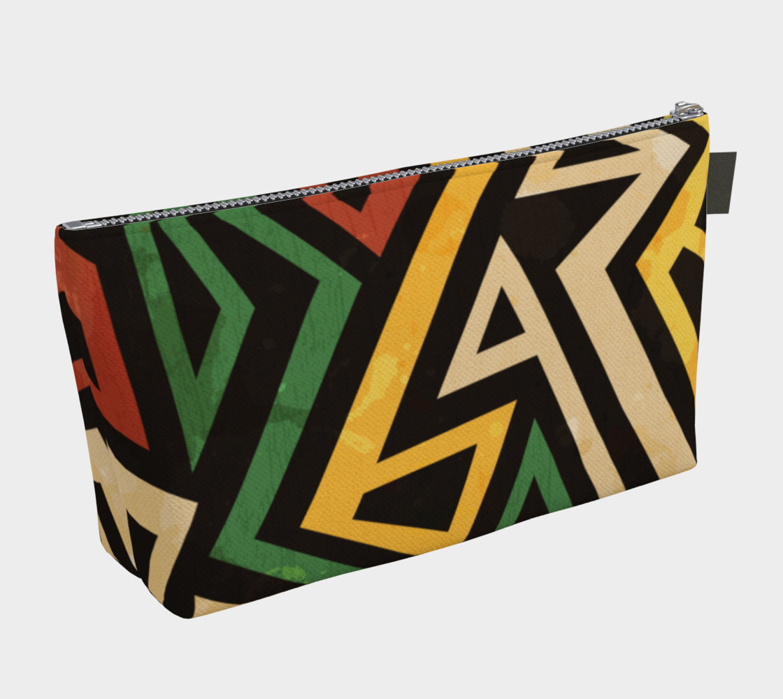 Afrocentric Geometric makeup bag (print by Gudinny) preview #2