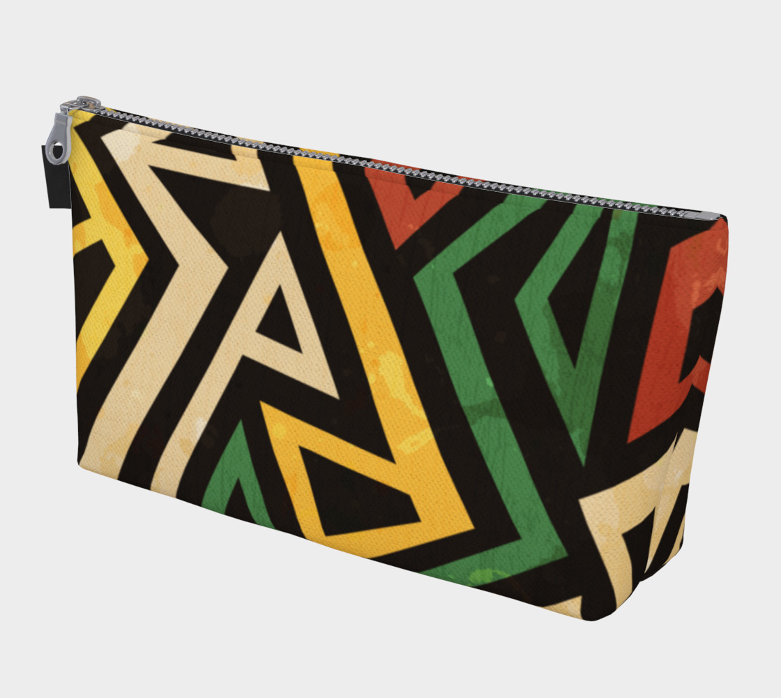 Afrocentric Geometric makeup bag (print by Gudinny) preview #1