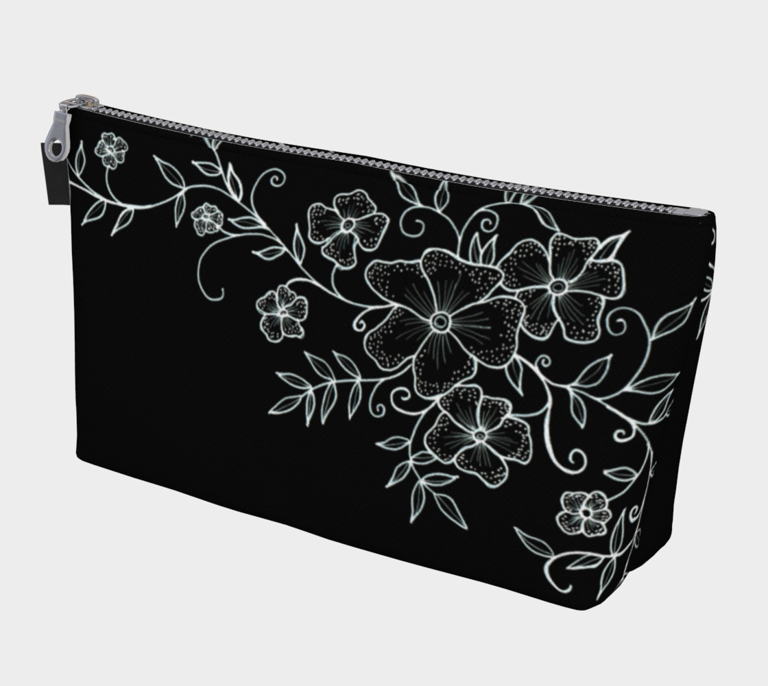 black and white makeup bag