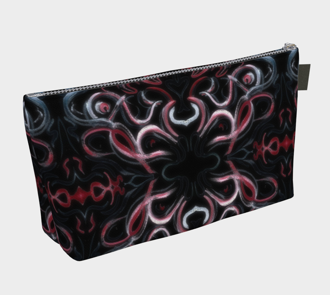 Torment In Red Gothic Horror Art Makeup Bag thumbnail #3