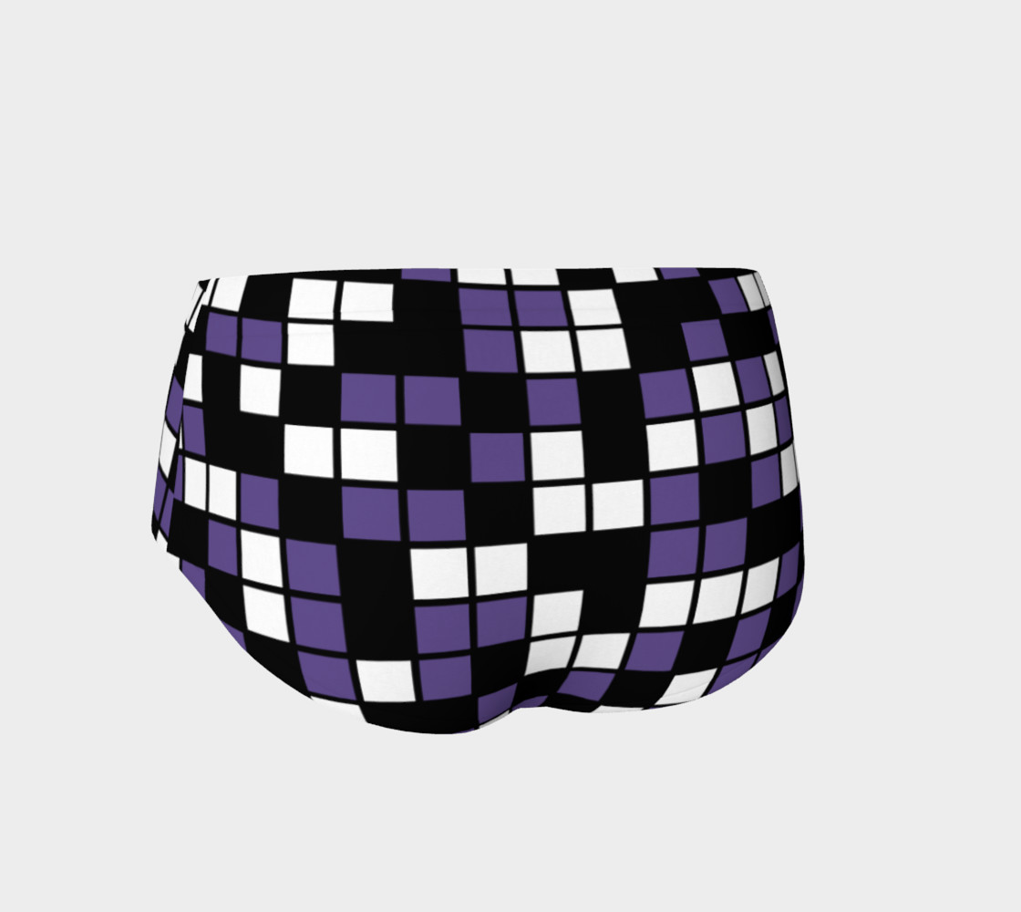 Ultra Violet Purple, Black, and White Random Mosaic Squares preview #2