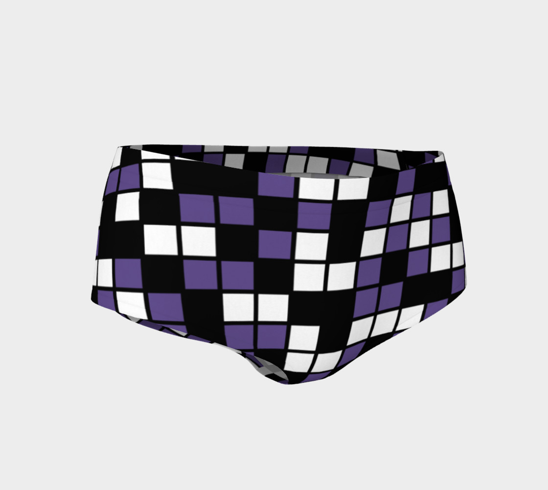 Ultra Violet Purple, Black, and White Random Mosaic Squares preview #1