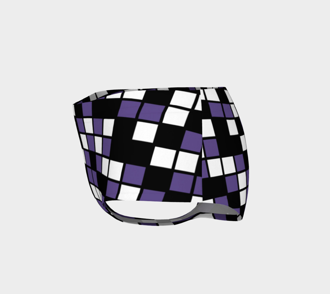 Ultra Violet Purple, Black, and White Random Mosaic Squares preview #3