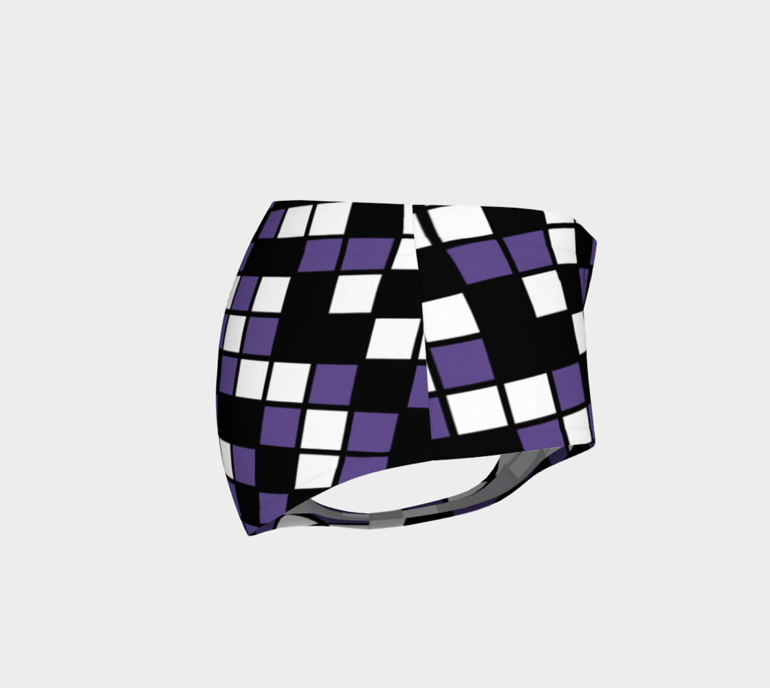 Ultra Violet Purple, Black, and White Random Mosaic Squares preview #4