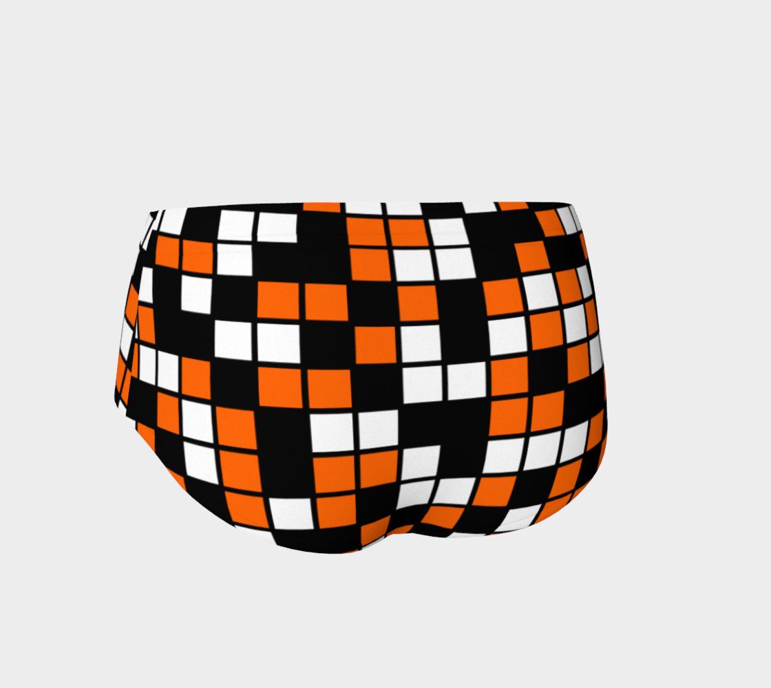 Orange, Black, and White Random Mosaic Squares preview #2