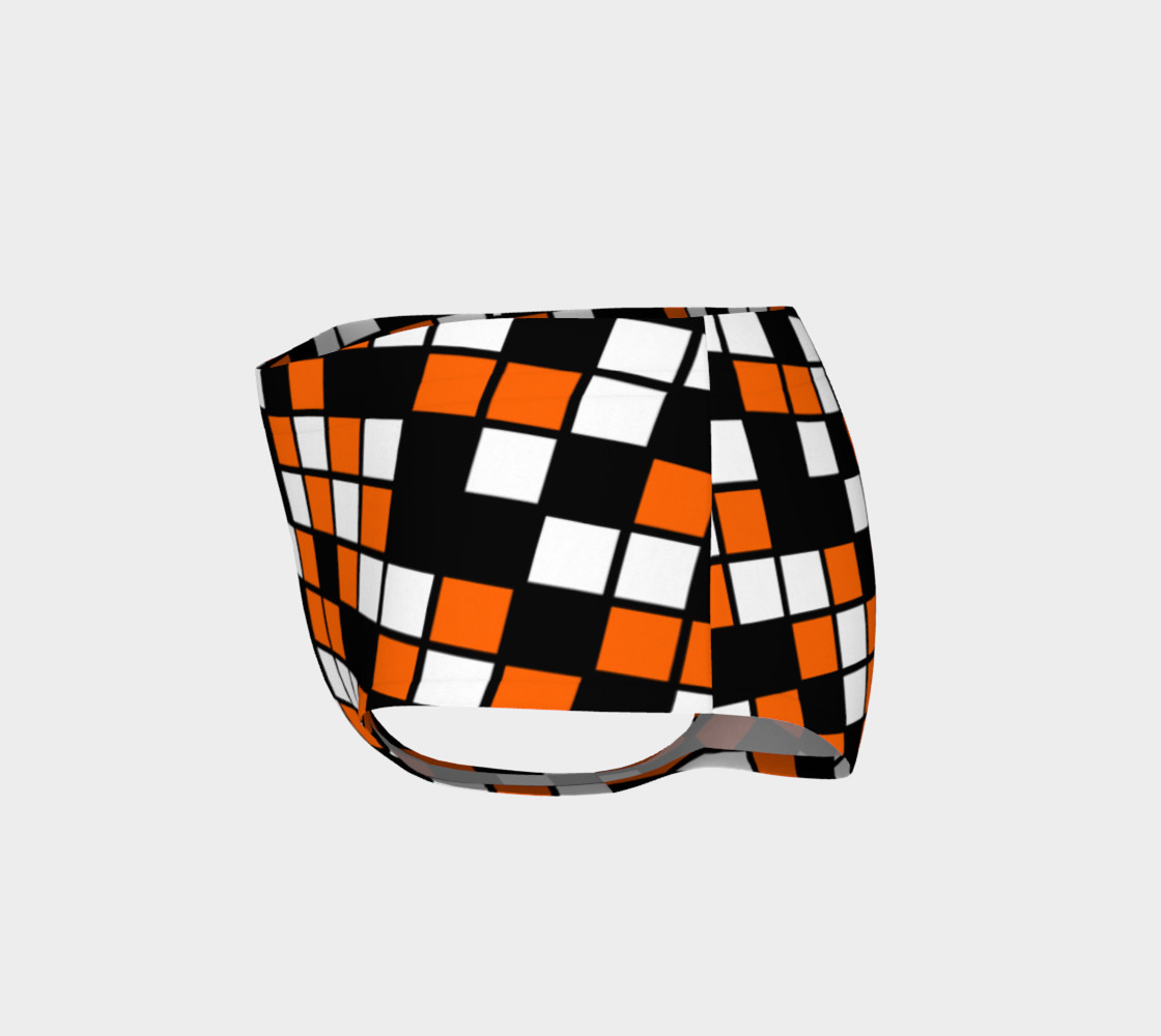 Orange, Black, and White Random Mosaic Squares preview #3
