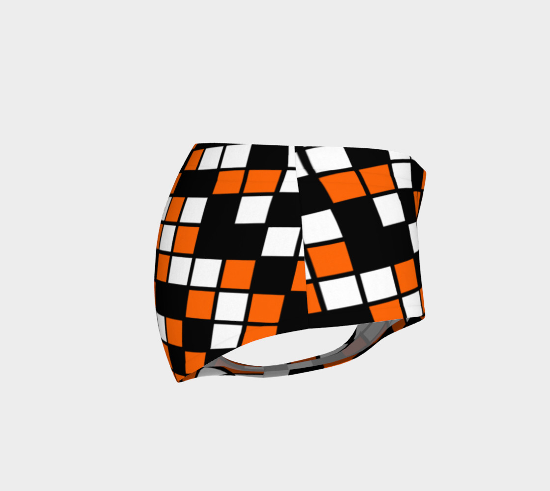 Orange, Black, and White Random Mosaic Squares preview #4