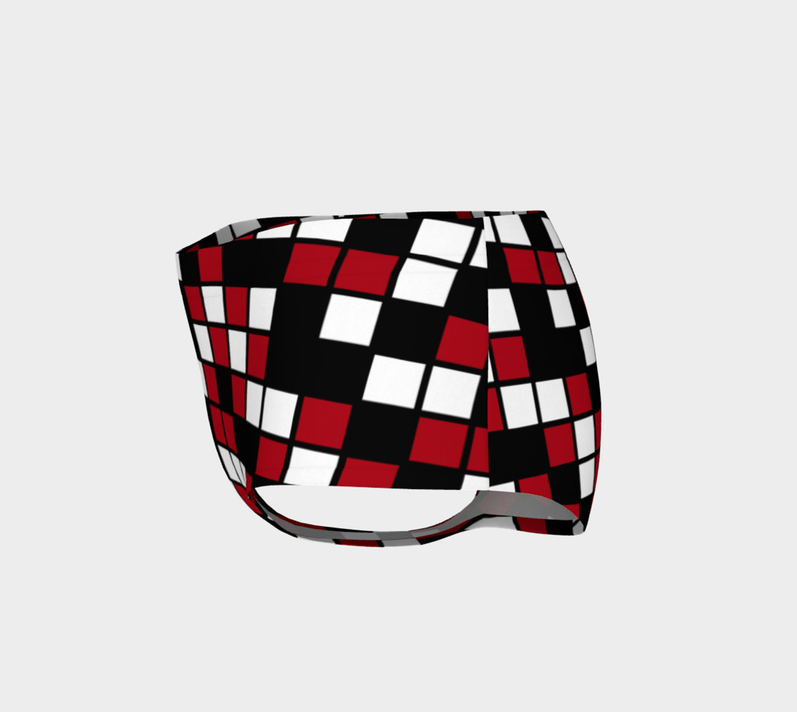 Aperçu de Dark Red, Black, and White Random Mosaic Squares #3