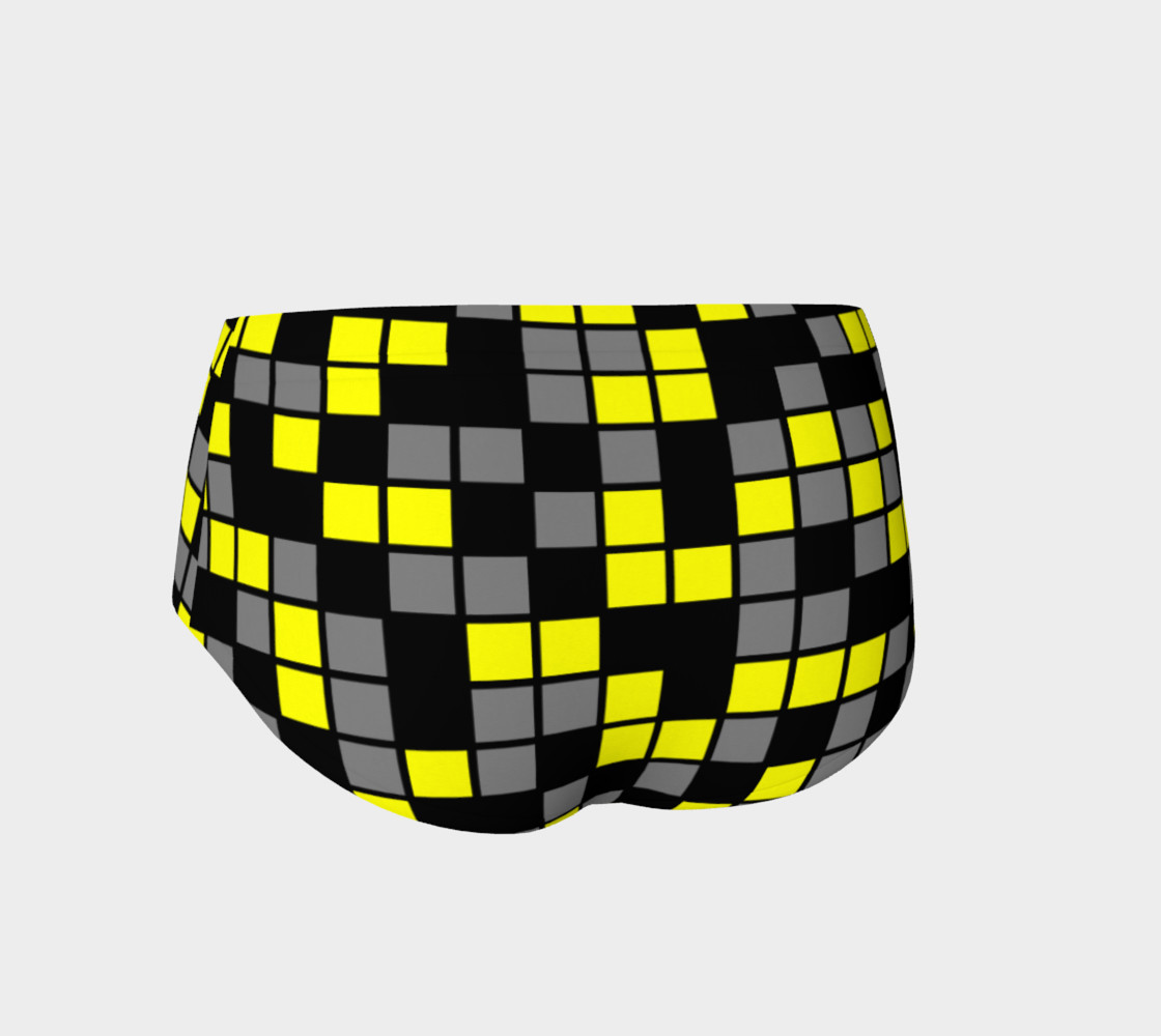 Yellow, Black, and Medium Grey Random Mosaic Squares preview #2
