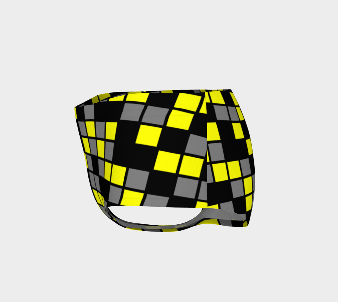 Yellow, Black, and Medium Grey Random Mosaic Squares preview #3