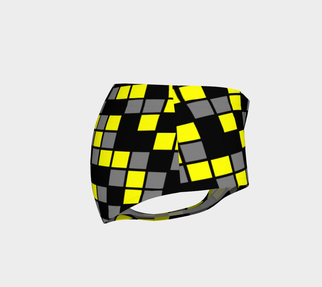 Yellow, Black, and Medium Grey Random Mosaic Squares preview #4