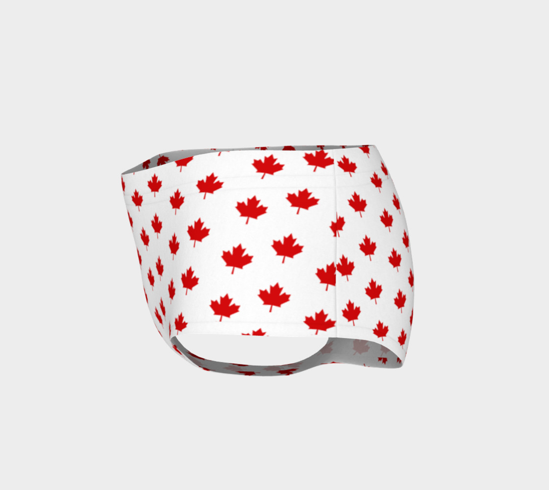 Red Maple Leaf Pattern from Flag of Canada Mini Shorts preview #3