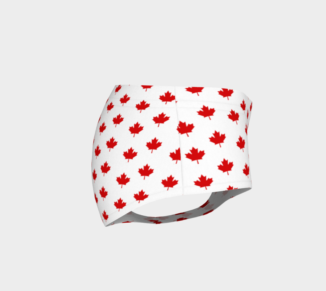 Red Maple Leaf Pattern from Flag of Canada Mini Shorts preview #4