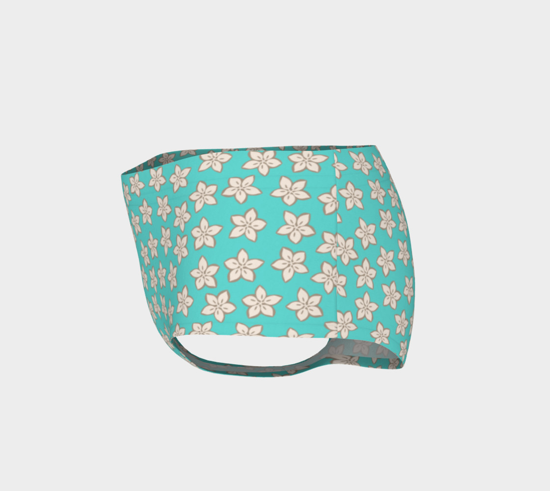 Cream and Turquoise Floral Print preview #3