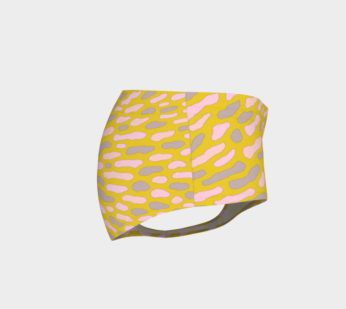 Organic Abstract Yellow Lime Mini Shorts thumbnail #5