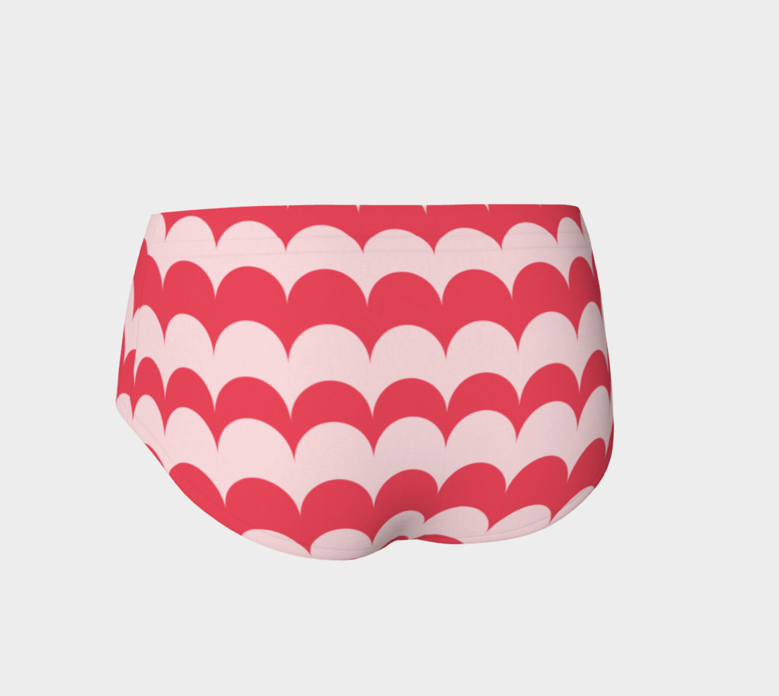 Aperçu de Pink Scallop Print Mini Shorts #2