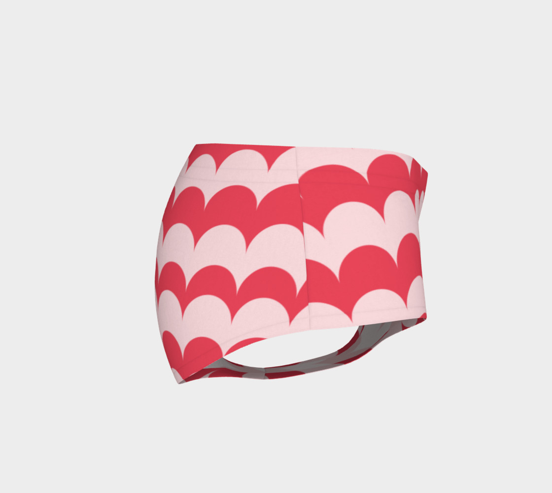 Aperçu de Pink Scallop Print Mini Shorts #4