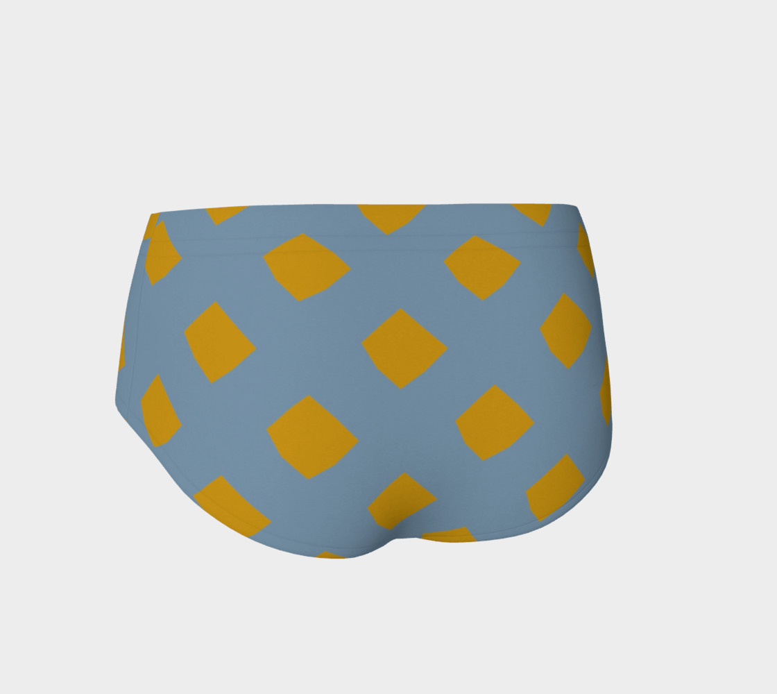 Aperçu de Blue and Gold Lattice Bikini Shorts #2