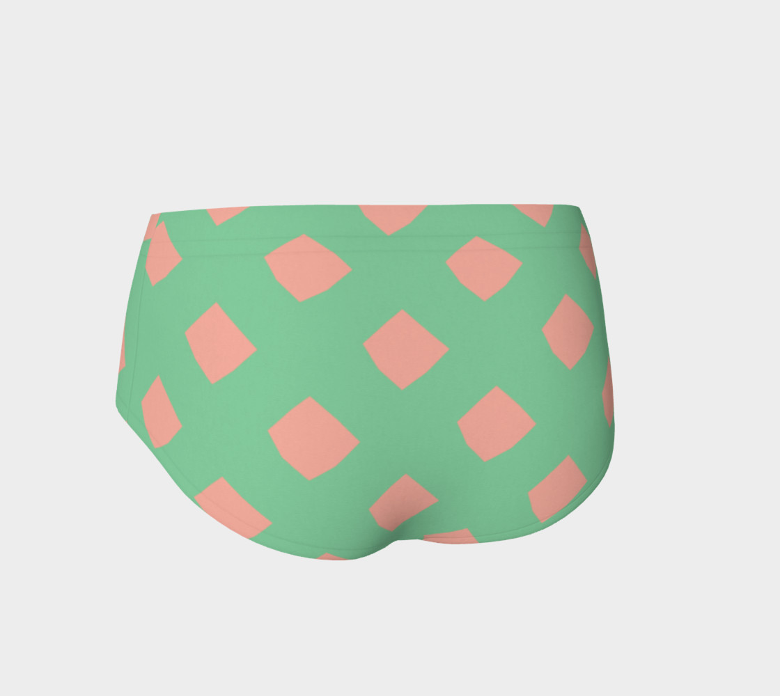 Green and Pink Lattice Bikini Shorts preview #2