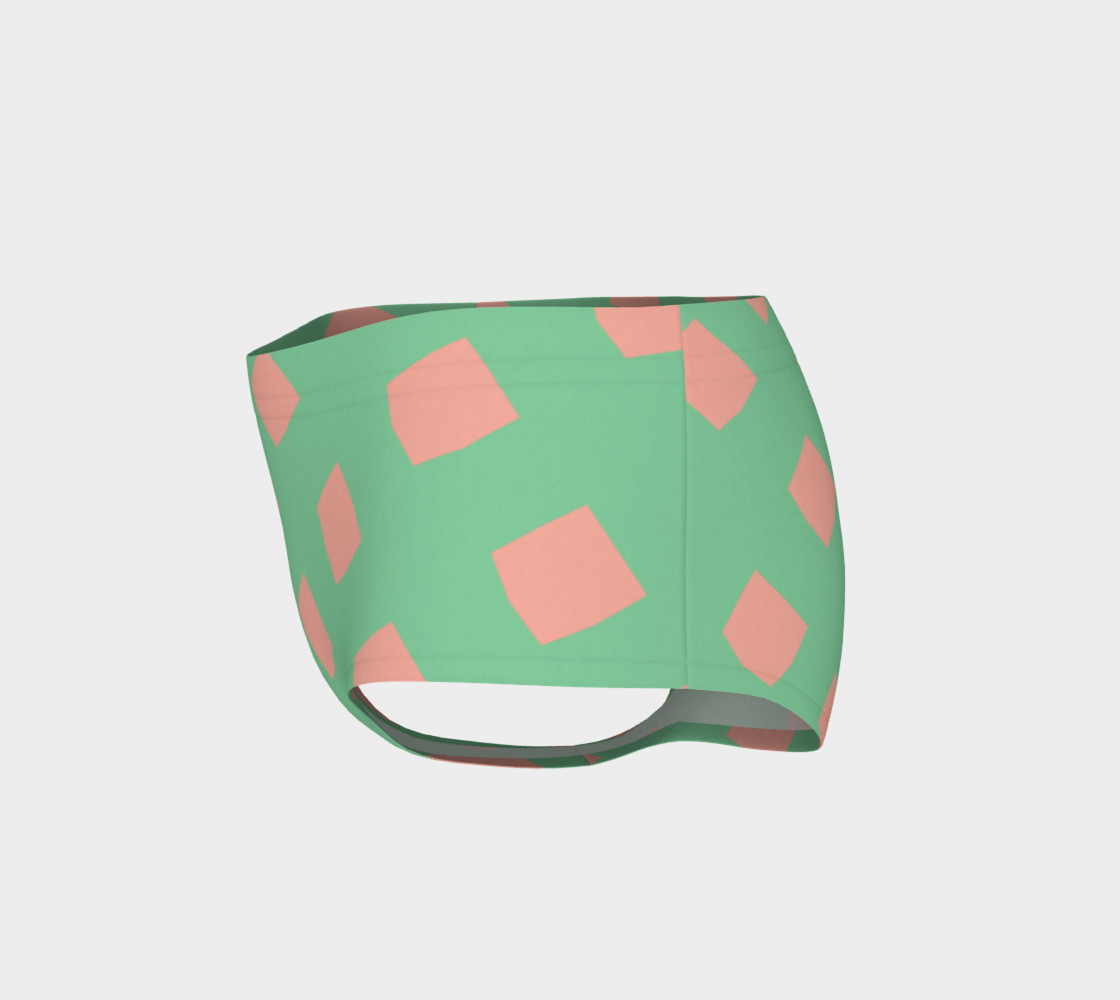 Green and Pink Lattice Bikini Shorts preview #3