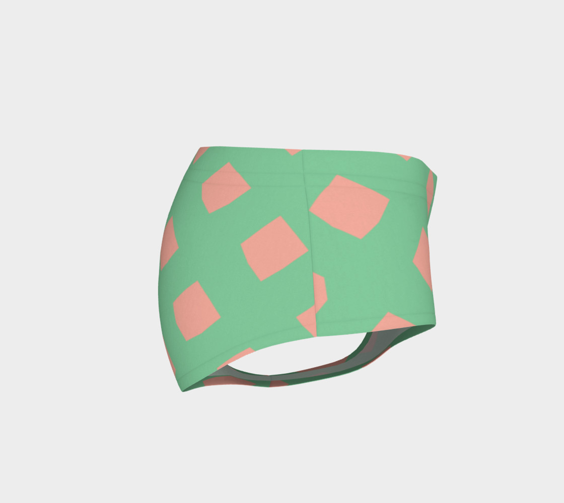 Green and Pink Lattice Bikini Shorts preview #4