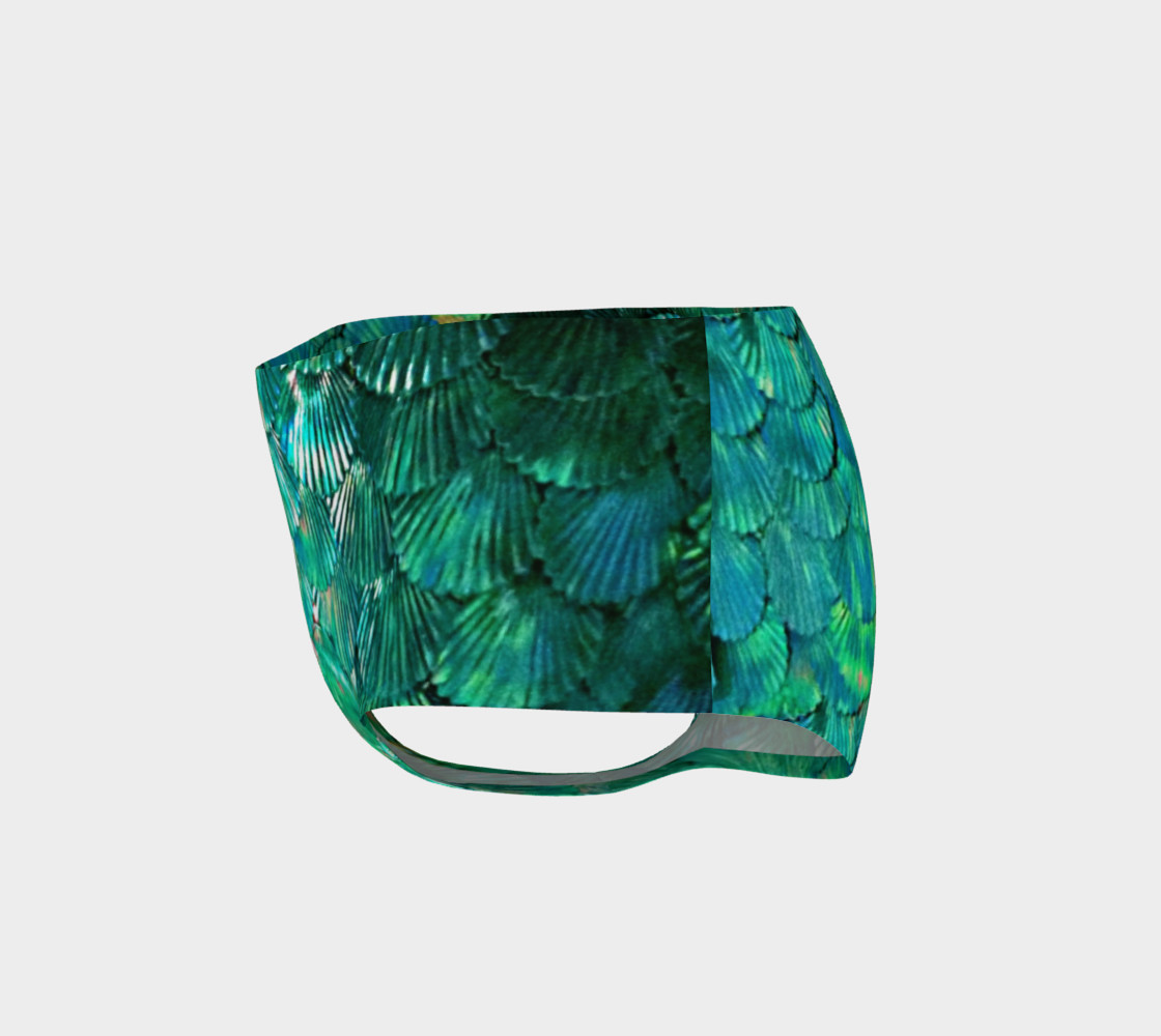 Green Mermaid Scale Booty Shorts preview #3
