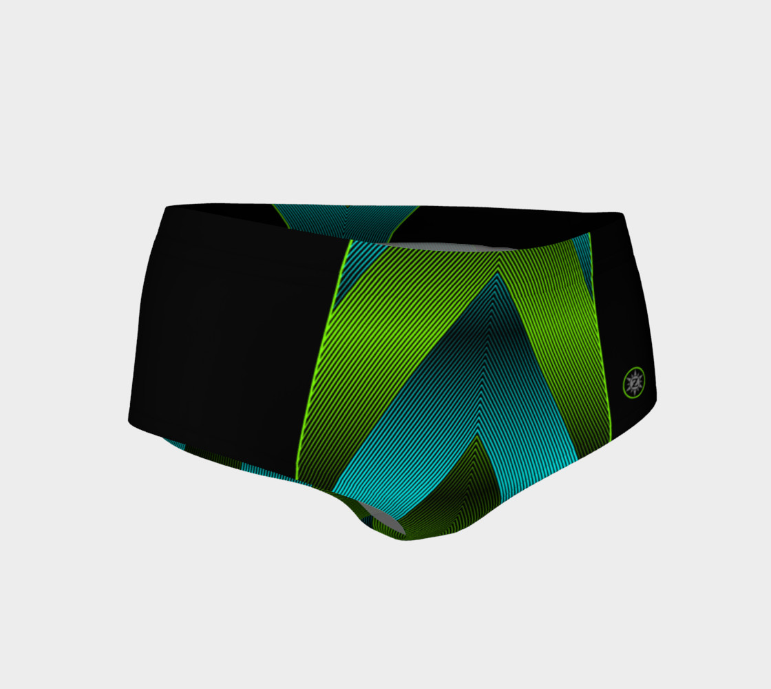 Ombre Stripe Black Green Turquoise preview #1