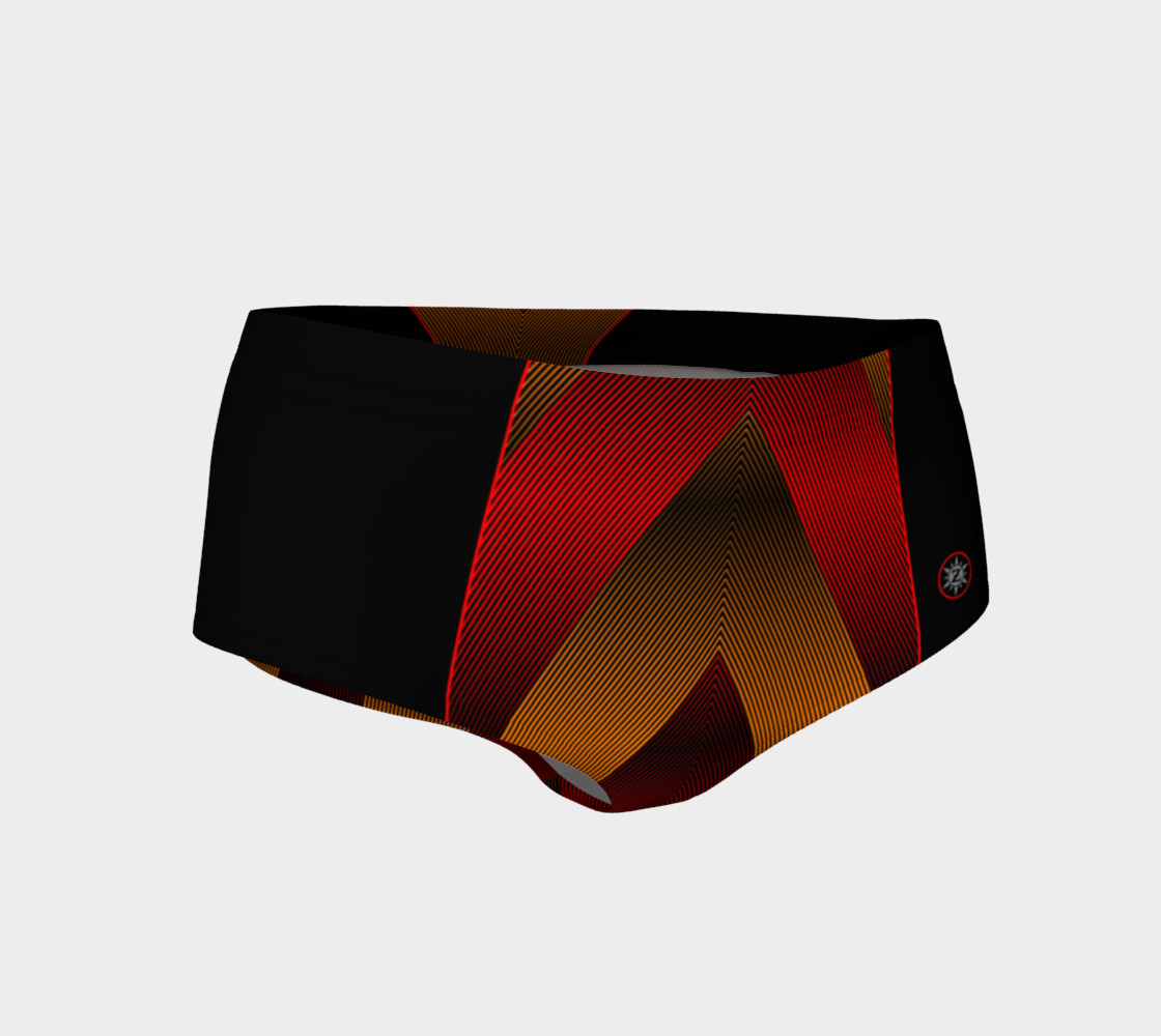 Ombre Stripe Black Red Orange preview #1
