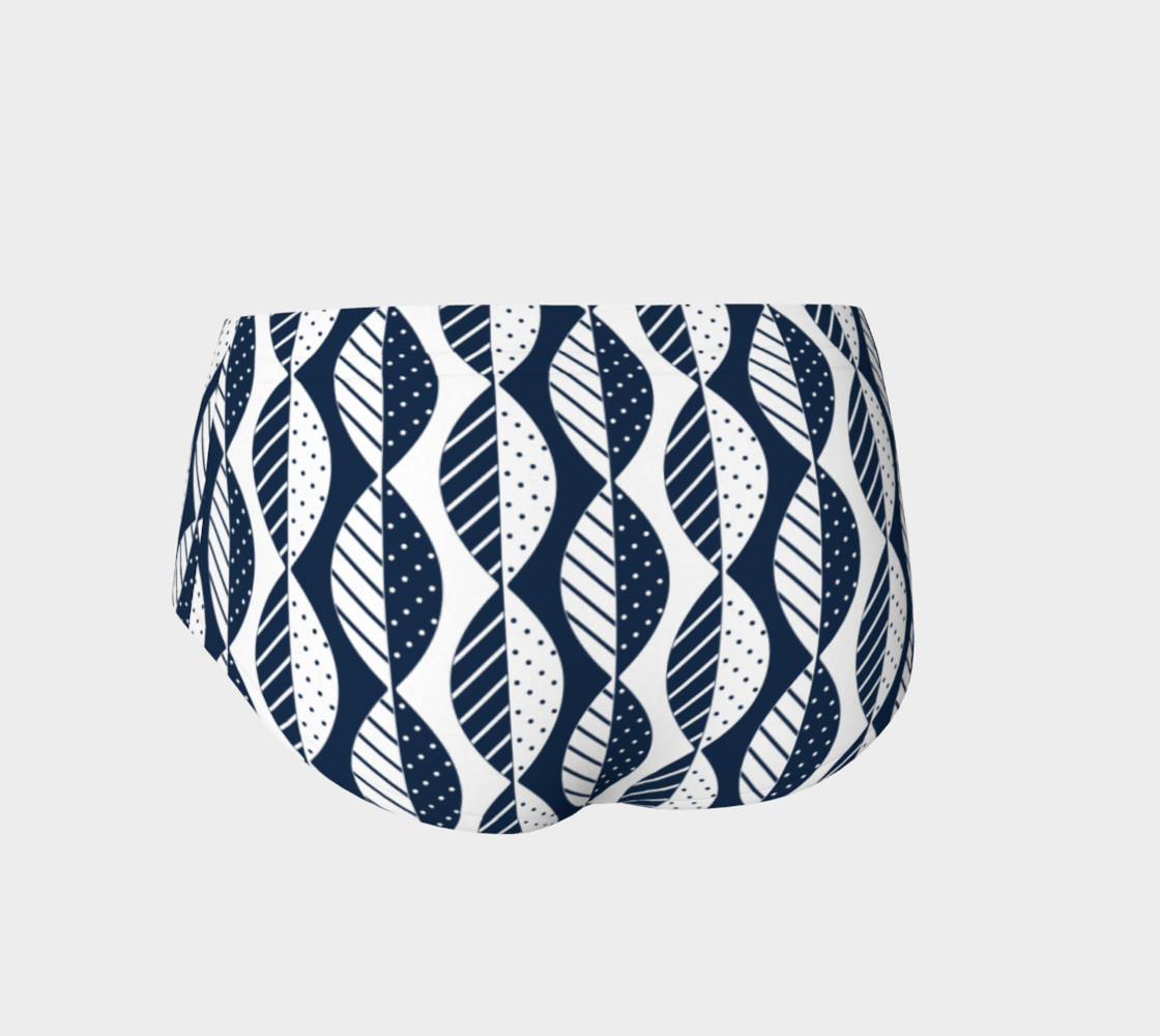 Mod Leaves in Navy and White preview #2