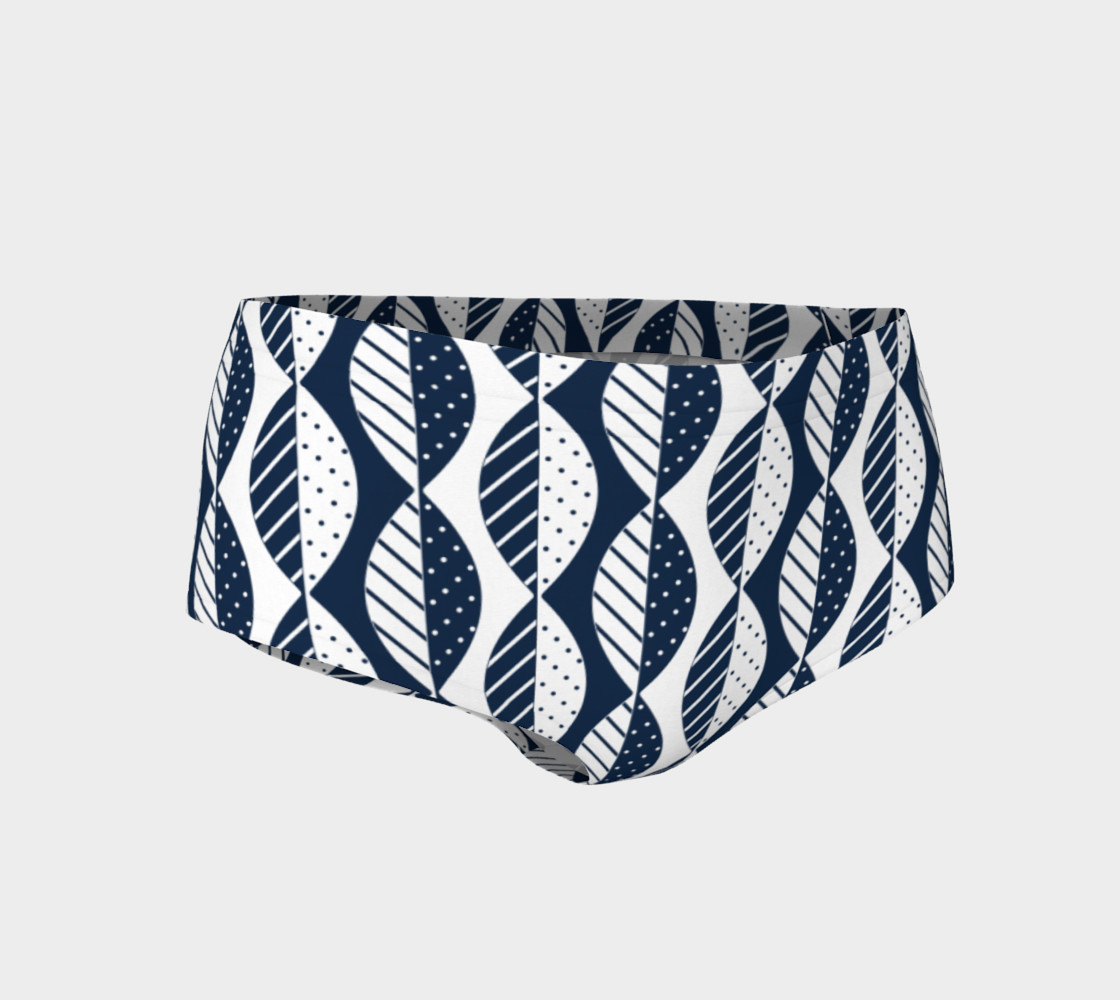 Mod Leaves in Navy and White preview #1