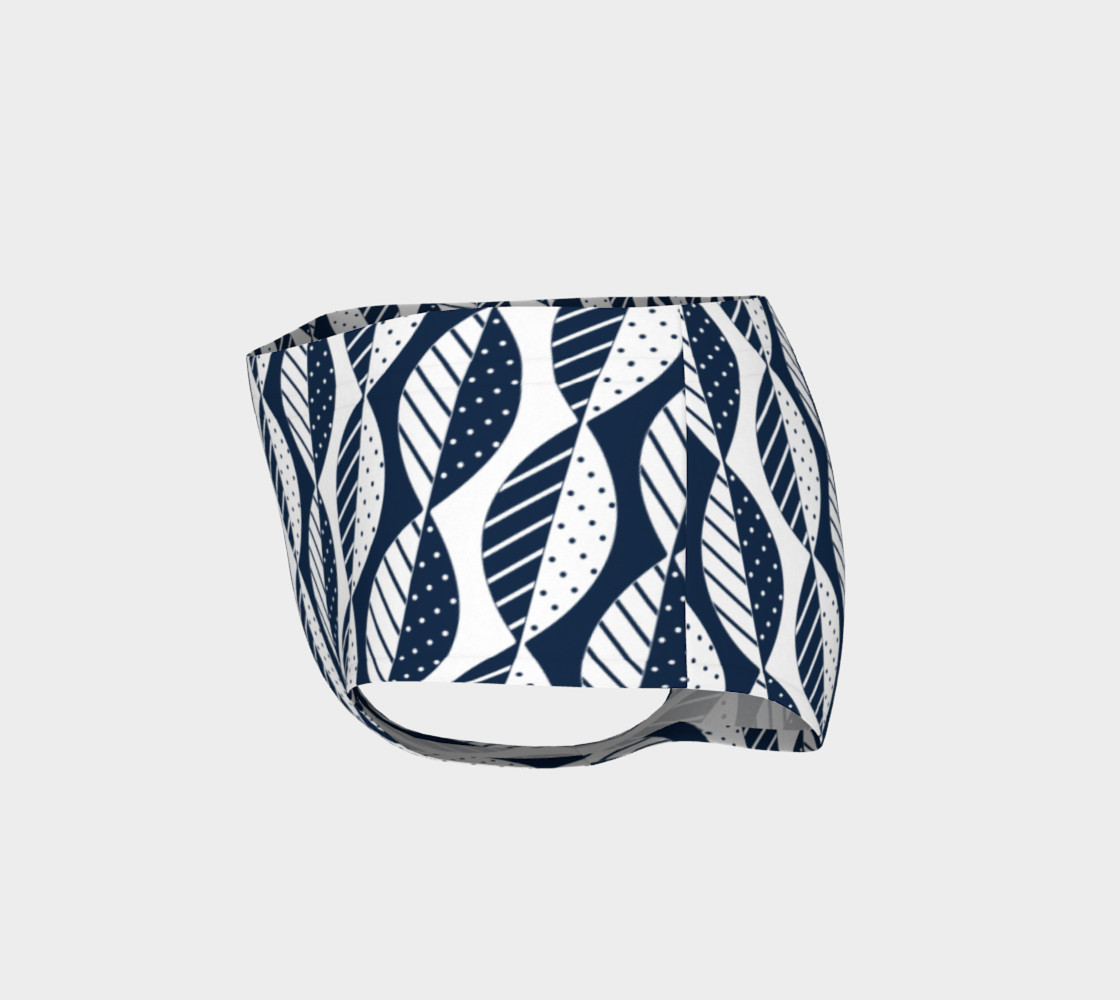 Mod Leaves in Navy and White preview #3