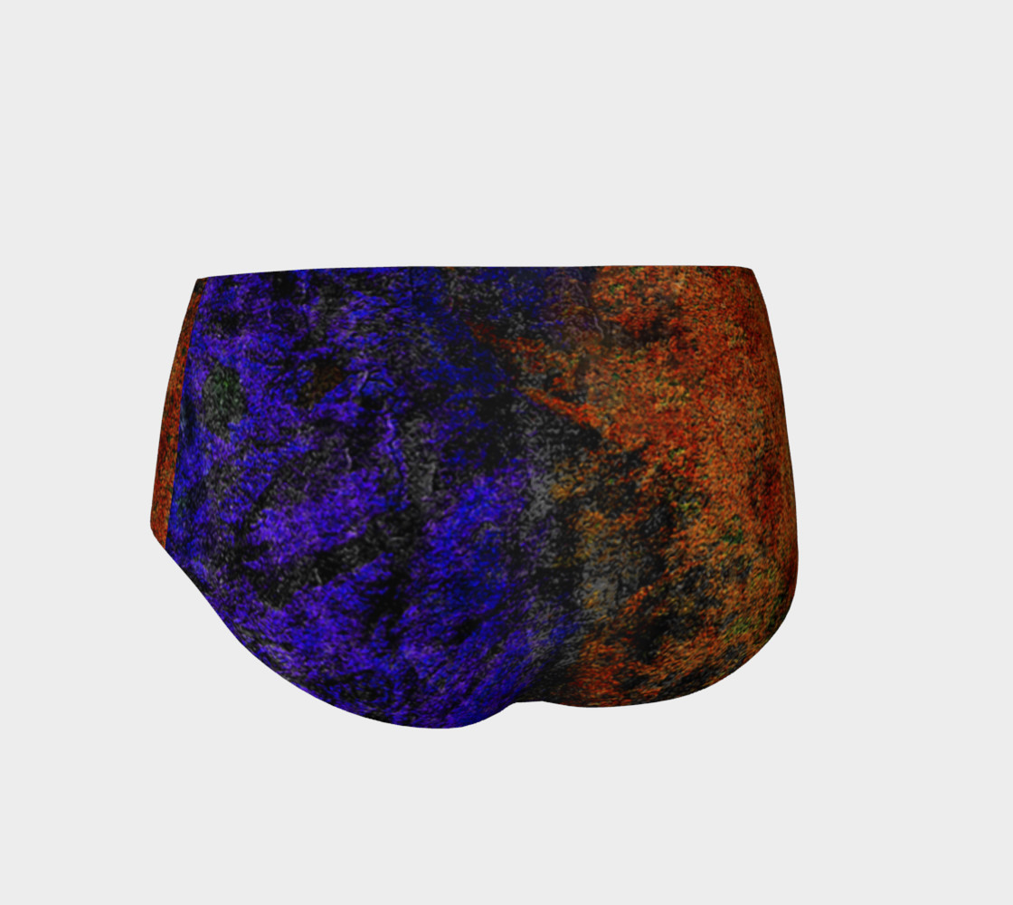Colored Rusty Abstract Grunge Texture Print Mini Shorts Miniature #3