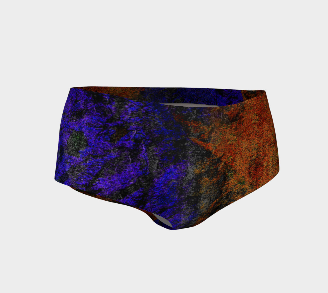 Aperçu 3D de Colored Rusty Abstract Grunge Texture Print Mini Shorts