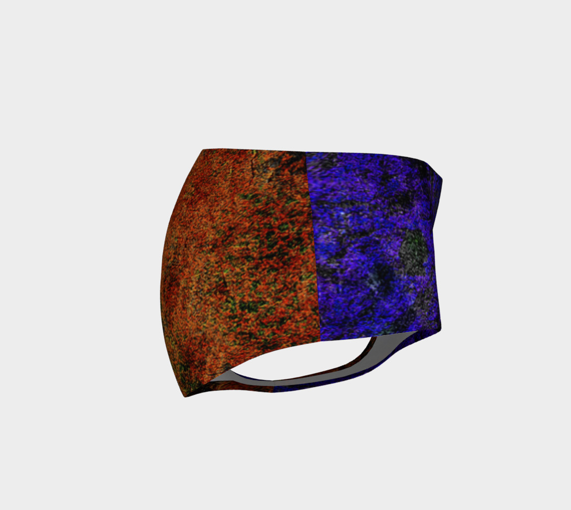 Aperçu de Colored Rusty Abstract Grunge Texture Print Mini Shorts #4