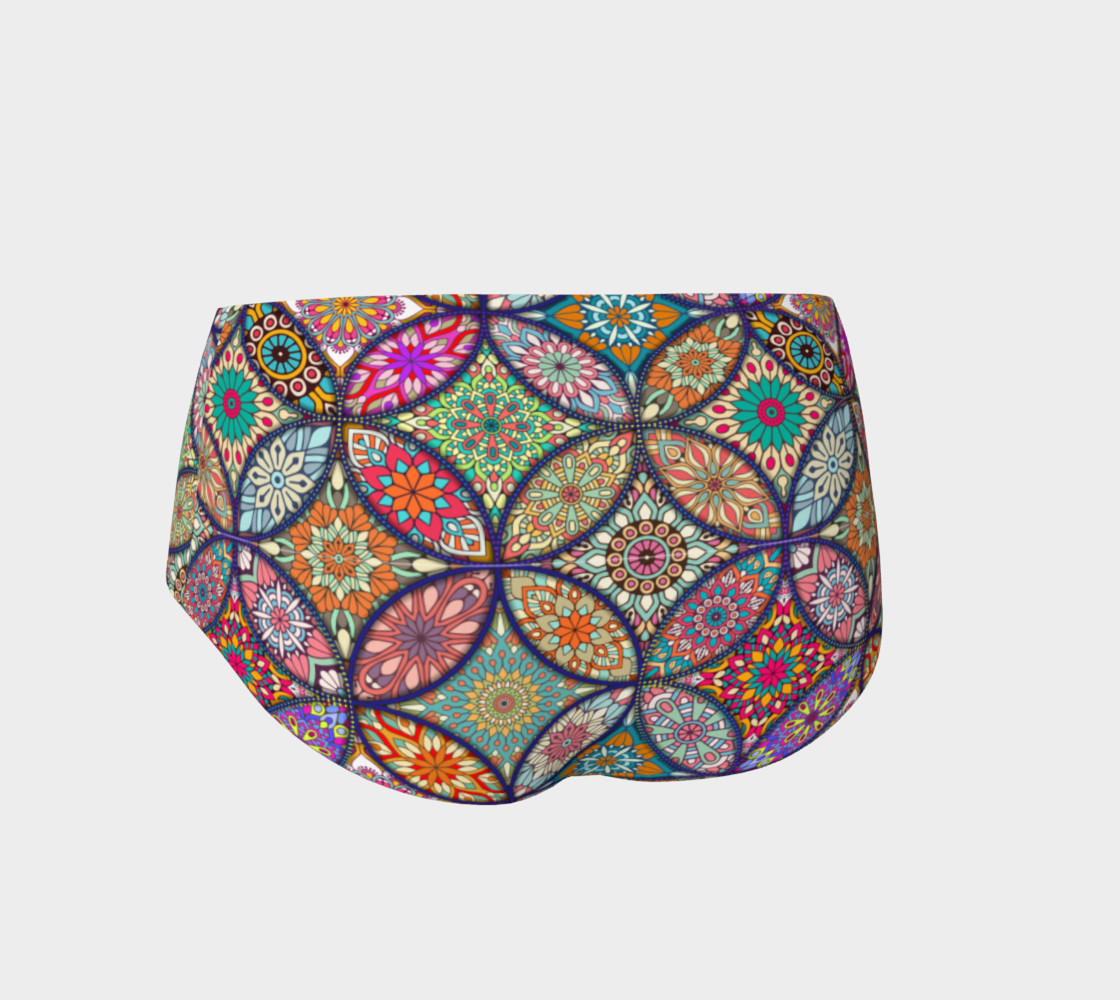 Vibrant Mandalas Mini Shorts preview #2