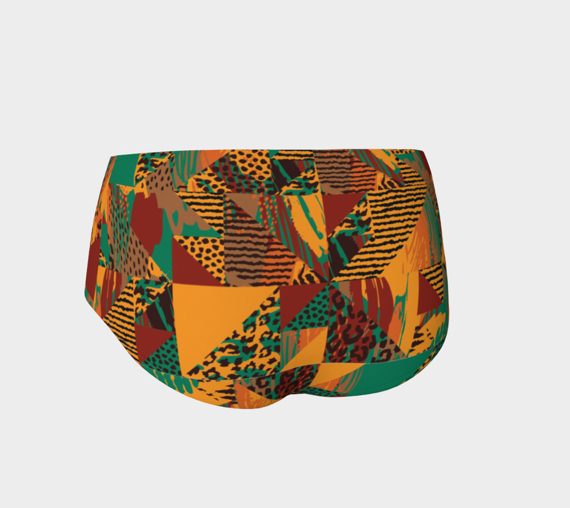 Abstract Safari Print Mini Shorts preview #2
