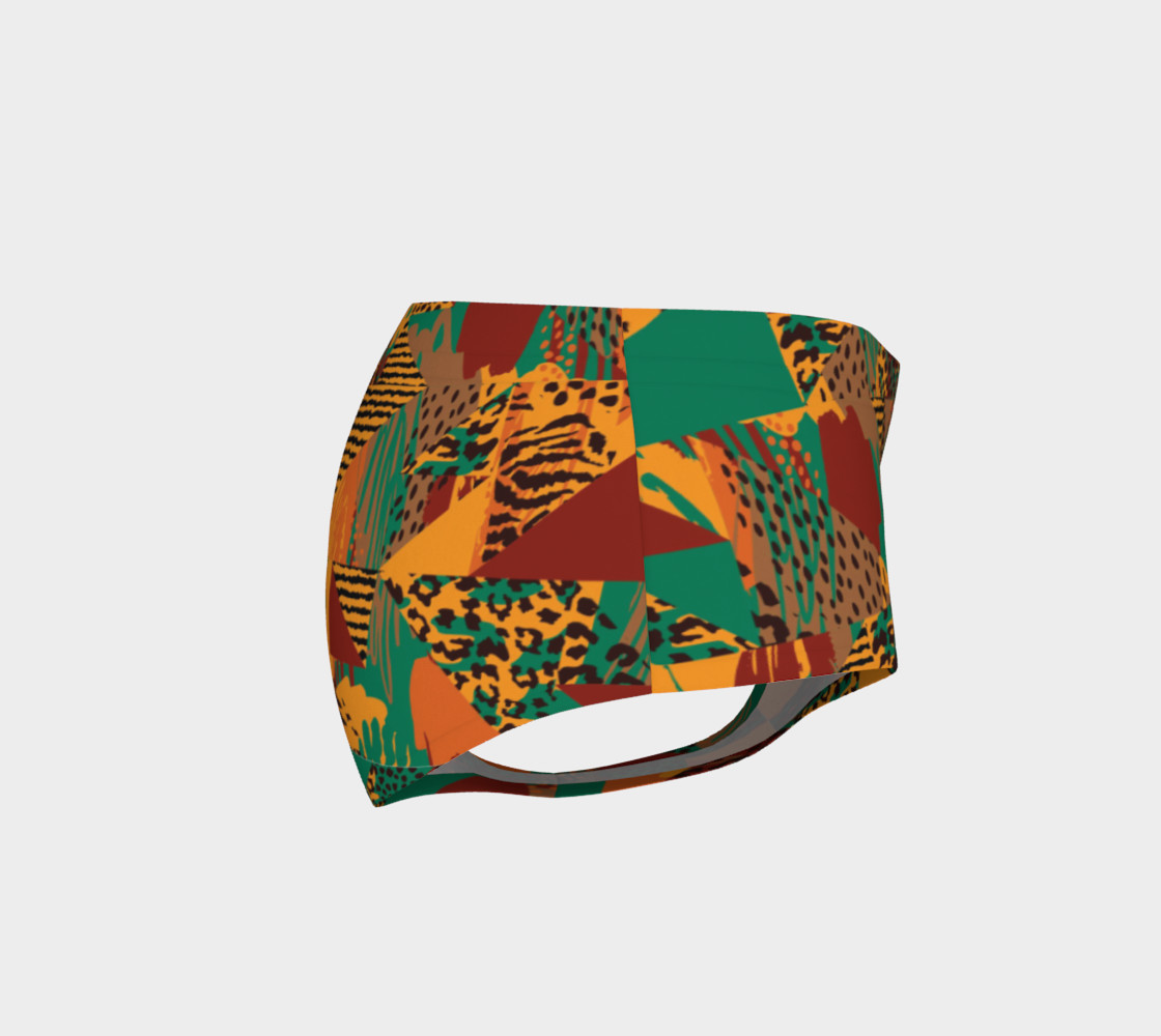 Abstract Safari Print Mini Shorts preview #4