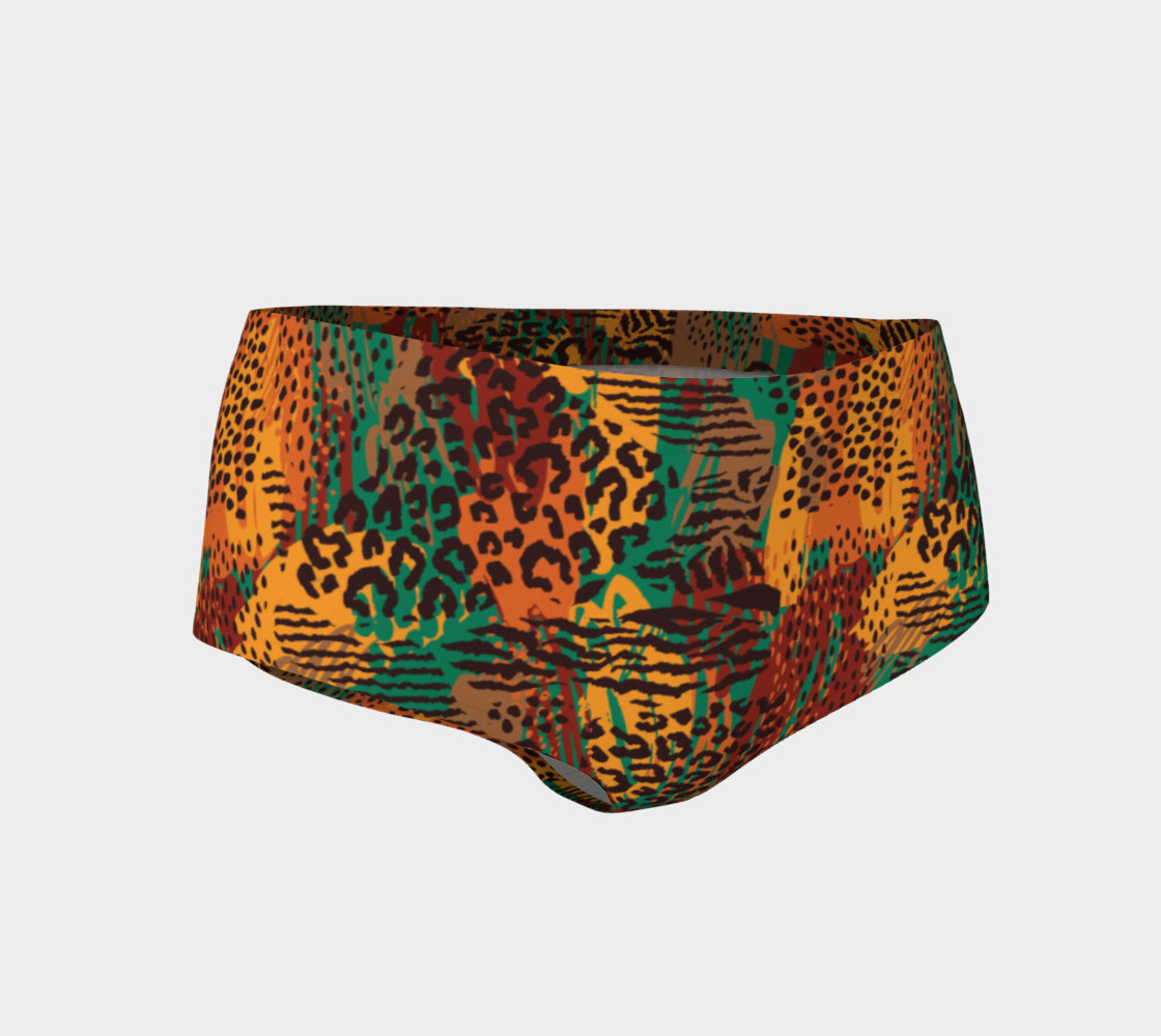 Safari Animal Print Mashup Mini Shorts preview #1